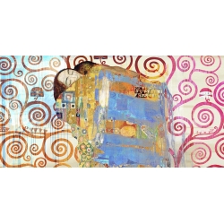 Cuadro pop en canvas. Eric Chestier, Abrazo de Klimt 2.0