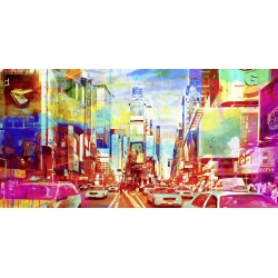 Pop Art Leinwandblder. Eric Chestier, Times Square 2.0