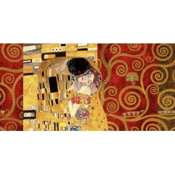 Cuadro famoso en canvas. Klimt Patterns – El beso (Gold)