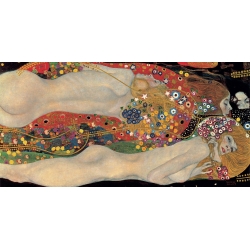 Wall art print and canvas. Gustav Klimt, Sea Serpents