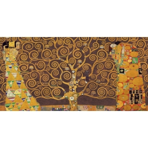 Wall art print and canvas. Gustav Klimt, Tree of Life (Brown Variation)