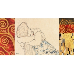 Wall art print and canvas. Gustav Klimt, Klimt Patterns – Woman Resting