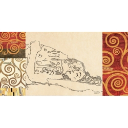 Quadro, stampa su tela. Gustav Klimt, Klimt Patterns – Amanti