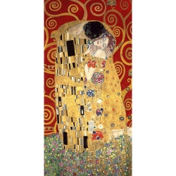 Leinwandbilder. Gustav Klimt, Der Kuss (Red Variation)