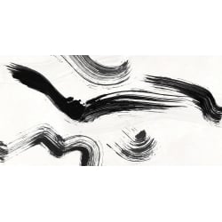 Schwarz und weisse abstrakte leinwandbilder. Ikeda, Flight in the Wind