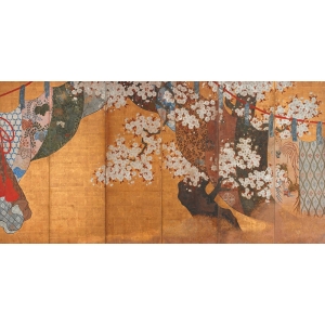Quadri giapponesi fiori di ciliegio. Paravento e albero fiorito