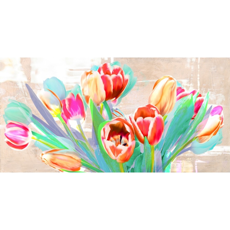 Leinwanddruck mit modernen Blumen. Kelly Parr, I dreamt of tulips