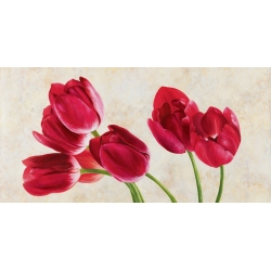 Tableau floral sur toile. Luca Villa, Tulip concerto