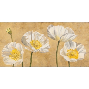 Wall art print and canvas. Luca Villa, Poppies on Gold