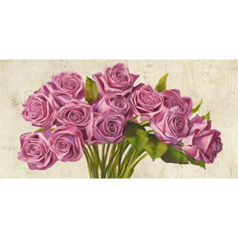 Tableau floral sur toile. Leonardo Sanna, Roses