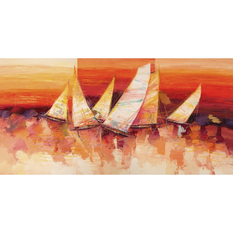 Wall art print and canvas. Luigi Florio, Sails on the Horizon