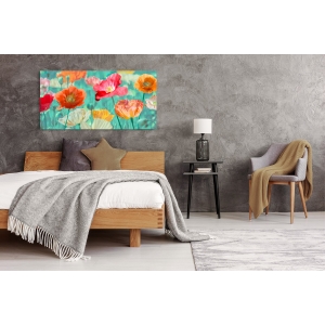 Tableau floral sur toile. Coquelicots en fleurs I