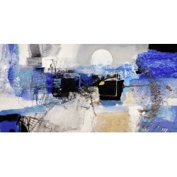 Cuadro abstracto azul en canvas. Arthur Pima, Moonlight