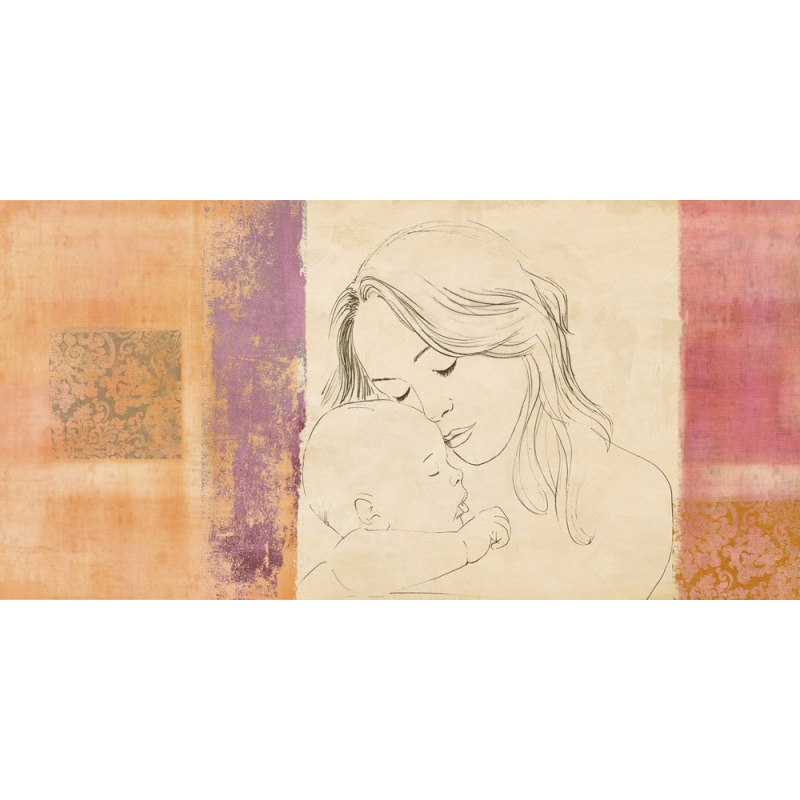 Cuadros mujeres en canvas. Simon Roux, Maternidad III