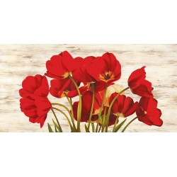 Tableau sur toile, fleurs. Serena Biffi, French Tulips