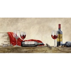 Cuadros vintage cocina en canvas. Ferrari, Grand Cru Wines (detalle)