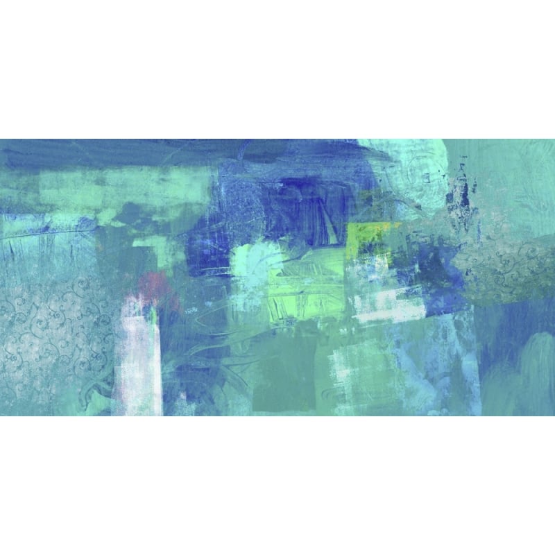 Wall art print, blue abstract canvas. Heather Taylor, Azure