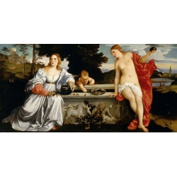 Leinwandbilder. Tiziano, Heilige und profane Liebe