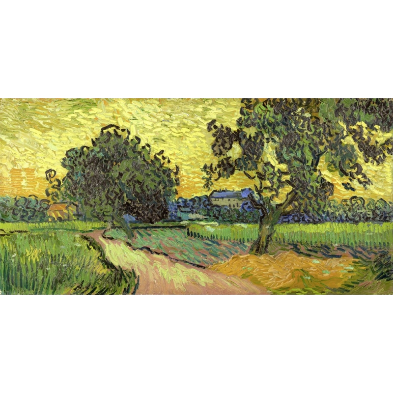 Tableau sur toile. Vincent van Gogh, Paysage au crépuscule