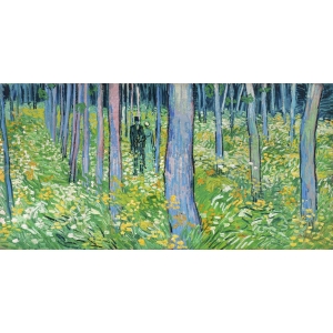 Tableau sur toile. Vincent van Gogh, Undergrowth with two figures
