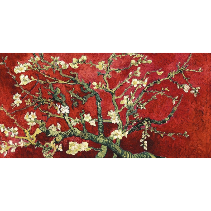 Leinwandbilder. Van Gogh Deco – Blühende Mandelbaumzweige (red)