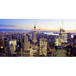 Quadro, stampa su tela. Ratsenskiy, Aerial view of Manhattan, New York