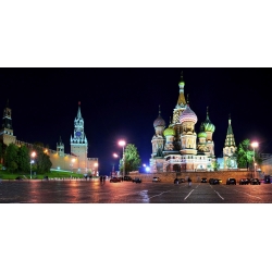 Leinwandbilder. Vadim Ratsenskiy, Der Rote Platz in der Nacht, Moskau
