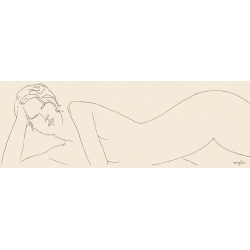 Cuadro en canvas. Modigliani, Desnudo acostado
