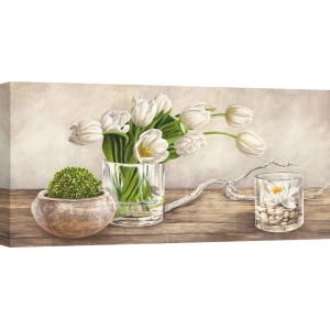 Cuadros shabby chic en canvas. Remy Dellal, Arreglo con Tulipanes