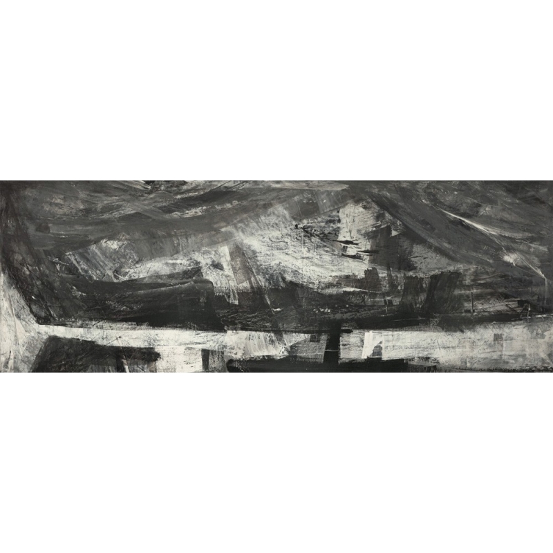 Cuadro abstracto moderno en canvas. Italo Corrado, Sombras de gris I