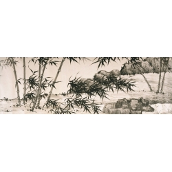 Wall art print and canvas. Xia Chang, Bamboo under Spring Rain