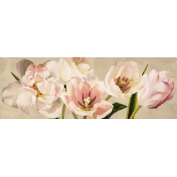 Leinwanddruck mit modernen Blumen. Luca Villa, White Flowers