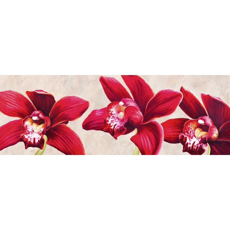 Leinwanddruck mit modernen Blumen. Luca Villa, Elegante Orchideen