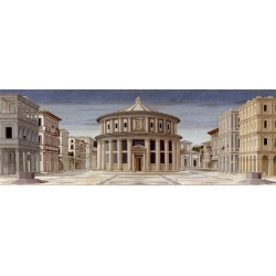 Cuadro en canvas. Piero Della Francesca, La ciudad ideal (detalle)