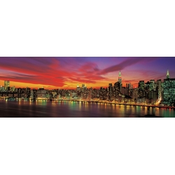 Wall art print and canvas. Berenholtz, Sunset Over New York (detail)