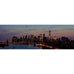 Leinwandbilder. Richard Berenholtz, Lower Manhattan at dusk