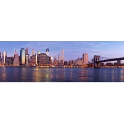 Cuadro en canvas, poster New York. Manhattan y el puente de Brooklyn