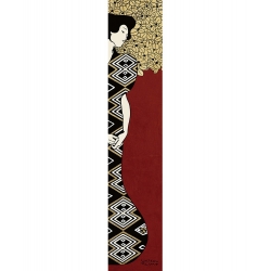 Wall art print and canvas. Gustav Klimt, Woman and Tree I (Red)