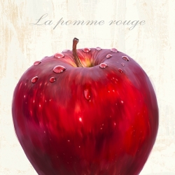 Wall art print and canvas. Remo Barbieri, La pomme rouge