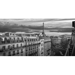 Wall art print and canvas. Pangea Images, Morning in Paris (BW)