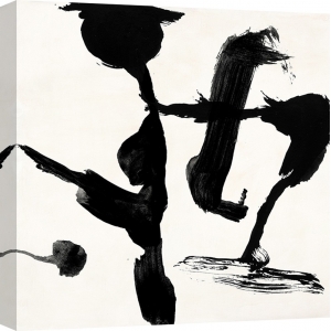 Schwarz und weisse abstrakte leinwandbilder. Peter Winkel, Gestures I