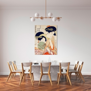 Cuadro japoneses en canvas. Utamaro Kitagawa, Cortesanas