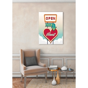 Wall art print and canvas. Steven Hill, Open your heart