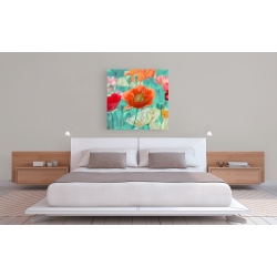 Wall art print and canvas. Cynthia Ann, Poppies in bloom I