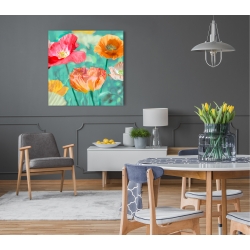 Wall art print and canvas. Cynthia Ann, Poppies in bloom II