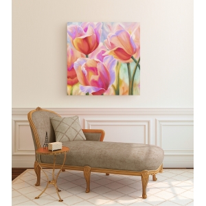 Quadro, stampa su tela. Cynthia Ann, Tulips in Wonderland II