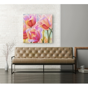 Cuadros de flores modernos en canvas. Tulips in Wonderland II