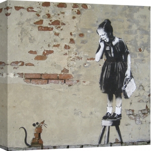 Tableau sur toile. Graffiti attributed to Banksy, New Orleans