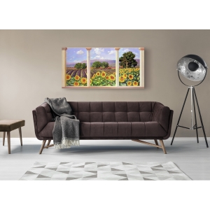 Leinwandbilder. Andrea Del Missier, Fenster auf Sonnenblumen