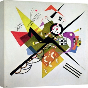Cuadro abstracto en canvas. Wassily Kandinsky, On White II